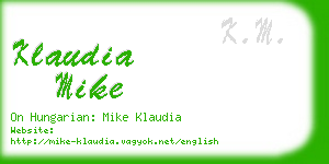 klaudia mike business card